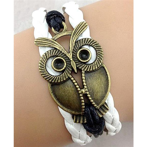 Armband Euly schwarz weiß m Organza Beutel