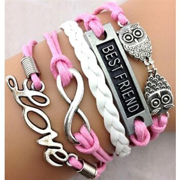 Armband Euly BESTFRIEND rosa wei