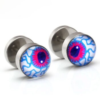 1 Fake Plug CRAZY EYE Edelstahl