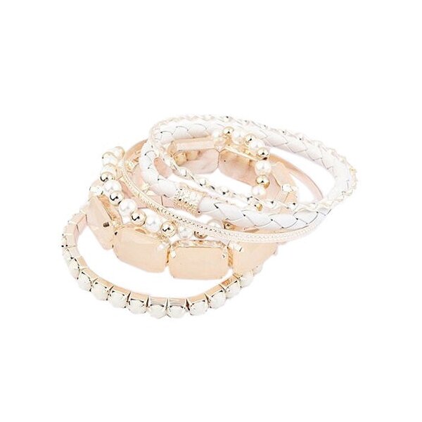 Bohemia Style Armbänder SET 6 tlg. WHITE
