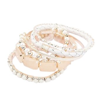 Bohemia Style Armbnder SET 6 tlg. WHITE