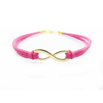 Armband Infinity Schleife gold pink