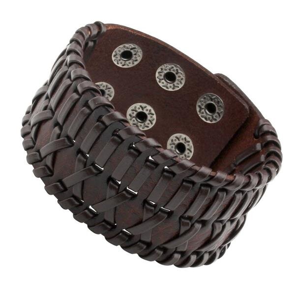 Armband geflochtenes Muster dunkel braun