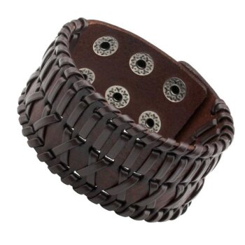 Armband geflochtenes Muster dunkel braun