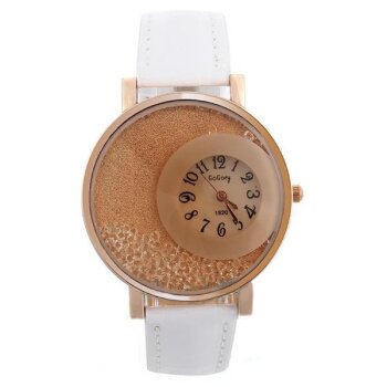 Damen Armbanduhr Flying Chrystal Strass Rosegold weiß