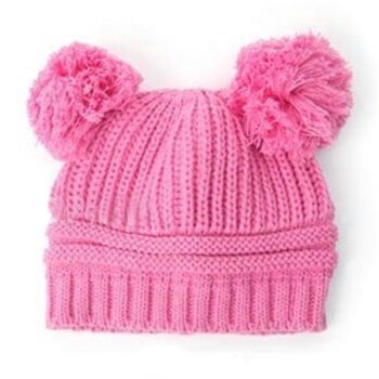 Strick Kinder Mütze / Beanie TEDDY pink / rosa