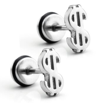 1 Fake Plug Dollar 316L Edelstahl