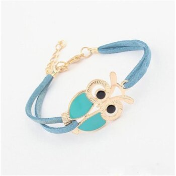 Armband Euly gold blau / petrol im Organza Beutel