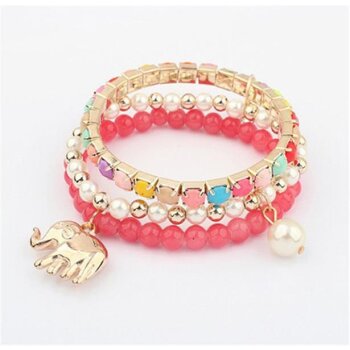 Bohemia Style Perlen Armbänder SET 3 tlg. Strass...