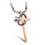 Partnerketten Kreuze Wunschgravur schwarz  Rosegold  316 L Edelstahl  inkl. Ketten im Etui GRAVUR OPTION
