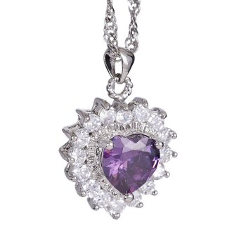Herz Anhänger Amethyst & Topas vergoldet inkl. Kette im...