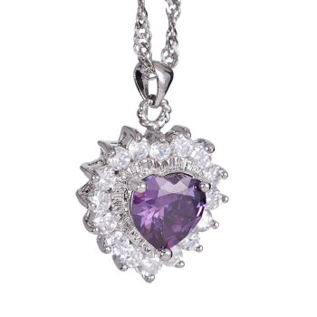 Herz Anhnger Amethyst & Topas vergoldet inkl. Kette im...