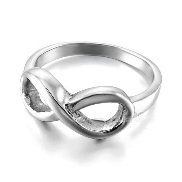 Ring  INFINITY Unendlichkeit 316L  Edelstahl  im Etui