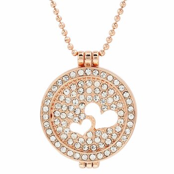 Rose Gold Floating Charms Herzen  Medaillon ohne GLAS...