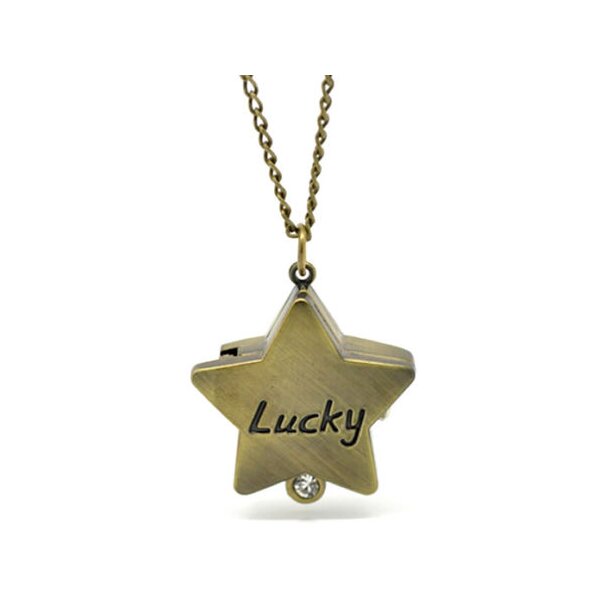 Stern Uhr Lucky inkl. Kette im Schmuck Beutel