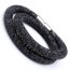 2 in 1 Choker Collier & Wickel Armband Flying Diamond Brilliant Black mit Magnetverschluss