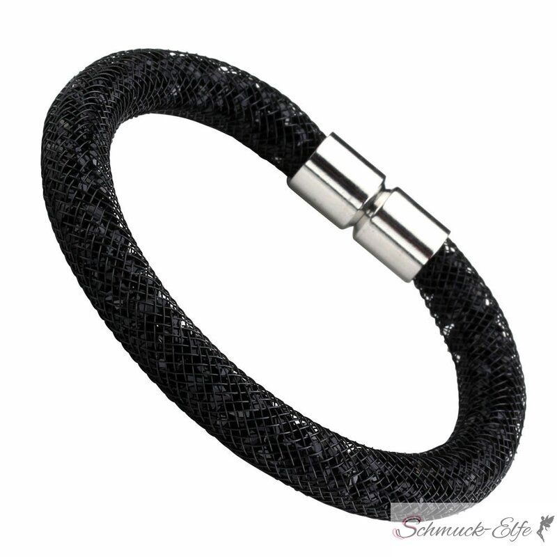 Fly Style Kautschuk-Kette oder Armband Schwarze Halskette mit Edelstahl-Verschluß
