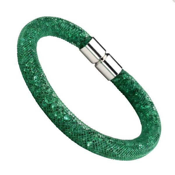Armband Flying Diamond  Smaragd grn  mit Magnetverschluss