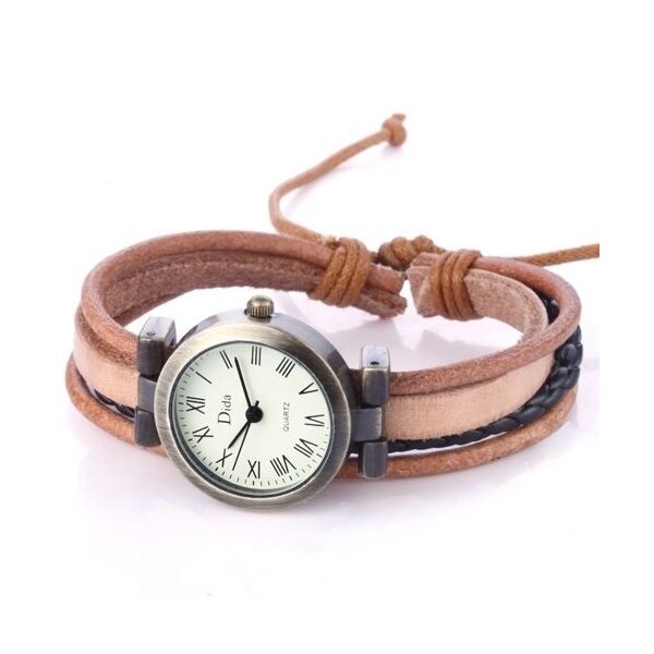 Braunes Lederarmband Vintage Retro - Online kaufen