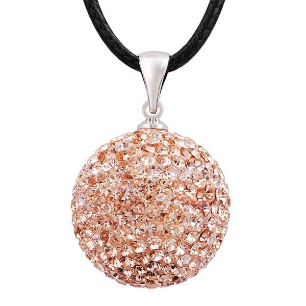 Anhnger Harmony Ball  Klangkugel Champagner Zirkonia  inkl. Kette