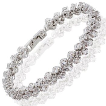Armband Magic GLAM weiße Topase vergoldet mit Topasen im...