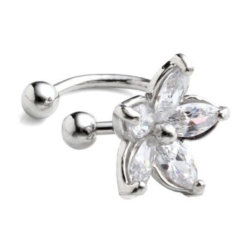 1  Ohrklemme Ear Cuff Zirkonia Blte