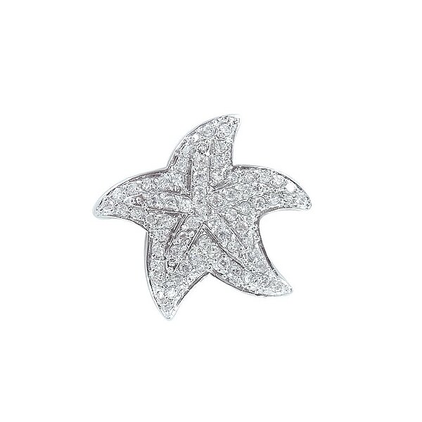 Anhänger Seestern Zirkonias  White  inkl. Gliederkette 925 Silber im Etui