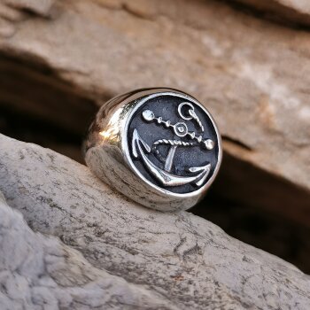 Siegel Ring Anker 316L  Edelstahl  im Etui