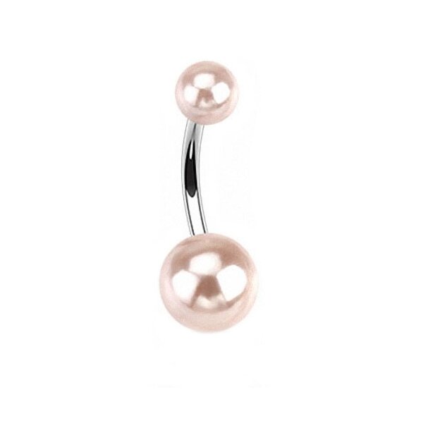 Bauchnabel Piercing Perle rosé
