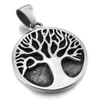 Anhänger Amulett Lebensbaum 316L Edelstahl inkl. Kette...