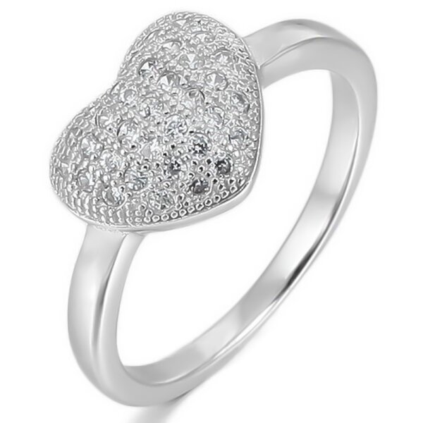 Herz Ring  sweet heart  Zirkonia  aus 925 Silber  im Etui