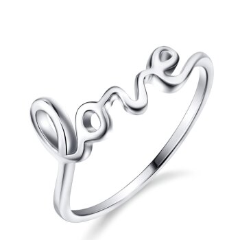 Silberring love aus 925 Silber im Etui