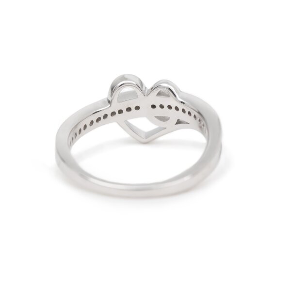 Herz Ring  Lovly  Zirkonia  aus 925 Silber  im Etui