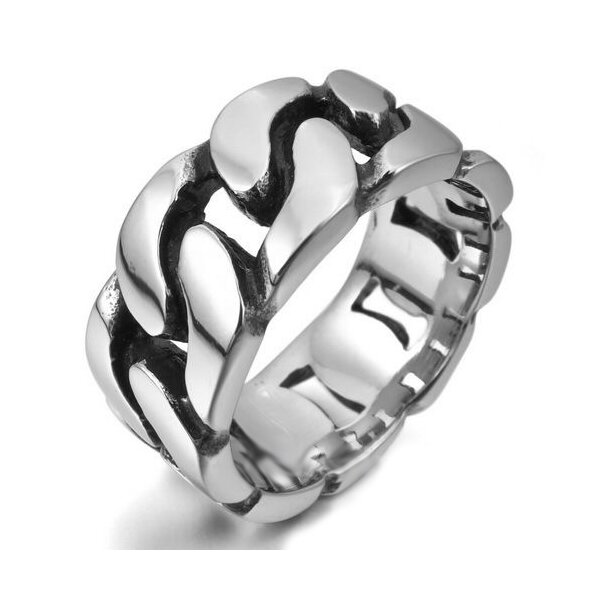 Ring PANZERKETTE Unisex 316L Edelstahl im Etui
