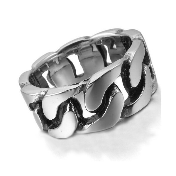 Ring PANZERKETTE Unisex 316L Edelstahl im Etui