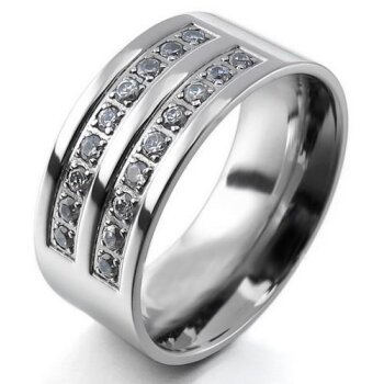 Ring Brilliant Glam 316L Edelstahl im Etui