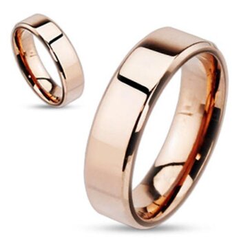 Ehering / Partnerring Unisex Edelstahl rosegold mit...