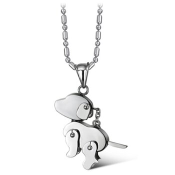 Anhänger Doggy silber 316L Edelstahl inkl. Kette im Etui
