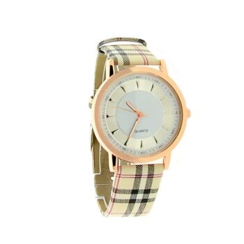 Damen Armbanduhr CARO  Rosegold PU Leder