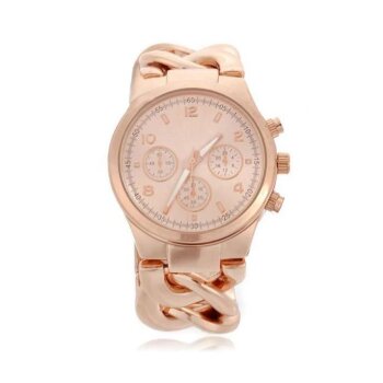 Damen Edelstahl Armbanduhr Rosegold Fashionista