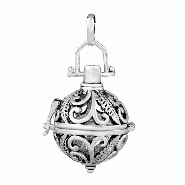 Anhänger Oriental Klangkugel Harmony Silber inkl. Käfig inkl. Silber Schlangenkette