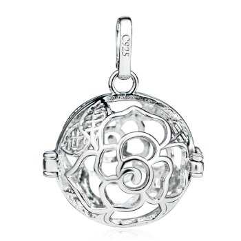 Anhänger Rose Klangkugel Harmony Silber inkl. 925...
