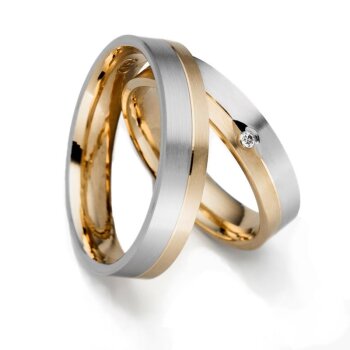 SET Eheringe / Trauringe Faithful Love 5 mm in gelbgold...