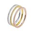 Silberring  " GLAM "  Zirkonia  aus 925 Silber mit Rosegold vergoldet  im Etui