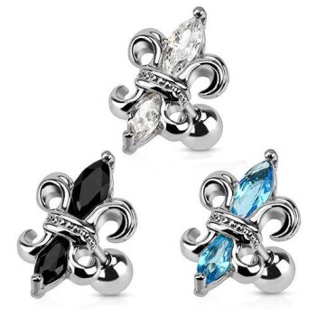 1 Stck Helix Tragus  Ohrpiercing Fleur de Lis  mit...