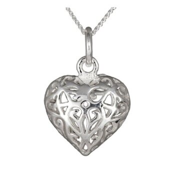 Anhänger Herz Romantik groß 925 Silber inkl....