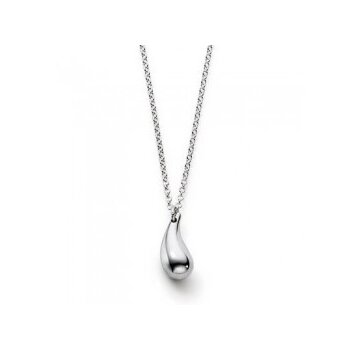 Anhänger Tropfen 925 Silber inkl. Kette im weißen...