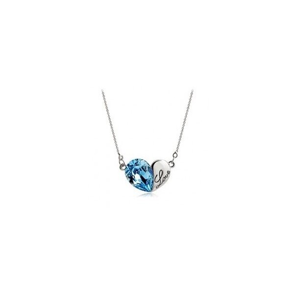HERZ Restless Heart Swarovski Elements türkis inkl Kette im Organza Beutel