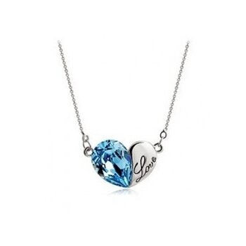 HERZ Restless Heart Swarovski Elements türkis inkl Kette...