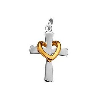 Kreuz Anhnger Lovly  inkl. Silberkette 925 Sterling...